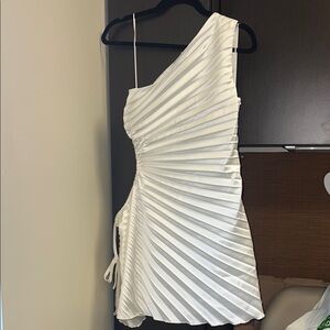 Elegant One Shoulder White Dress
